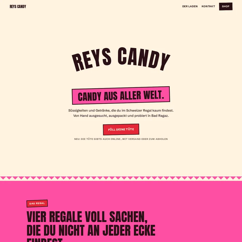 Startseite von Reys Candy